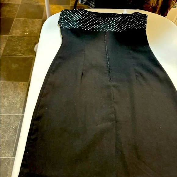 Taboo Black Dress With Polka Dot Bodice. Cocktail/Party Dress with Ultra Chic M - Picture 9 of 9